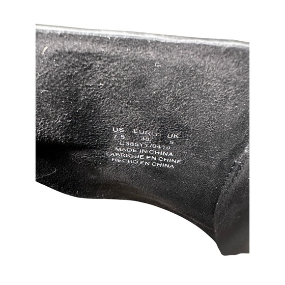 NEW Kelsi Dagger Brooklyn Jhett Leather Black Clogs Size 7.5 Anthropologie Wood - Picture 6 of 7